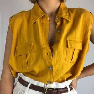 90’s vintage linen tank top